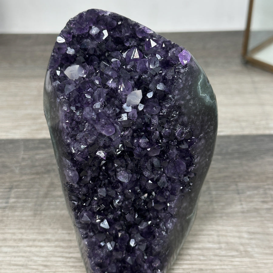 Natural Amethyst Cathedal with Green Jasper Matrix - CBP1288