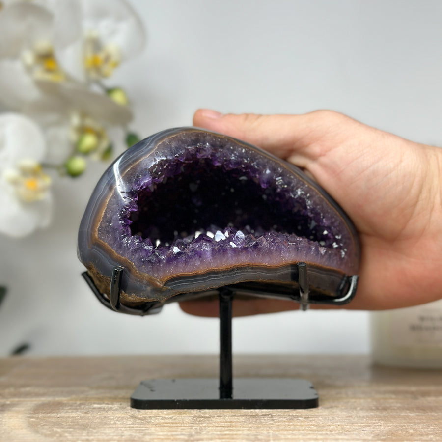 Beautiful Natural Agate &amp; Amethyst Geode - MWS1457
