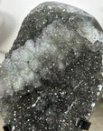 Green Sugar Quartz Cluster with Metal Stand - MWS3206