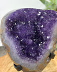 Natural Top Grade Amethyst Cluster on Metal Stand for Home Decor - MWS3252