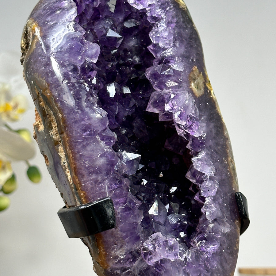 Beautiful Natural Amethyst Geode, Handpolished Piece - MWS1423
