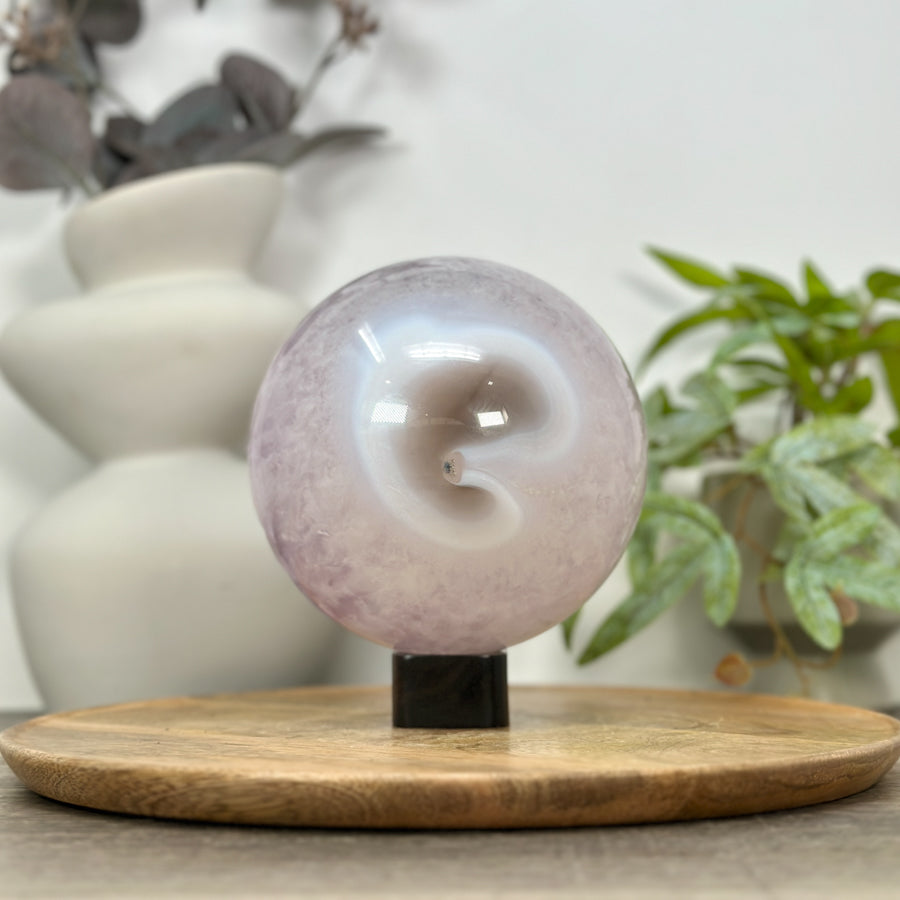 Large Amethyst Sphere Geode with Crystal Cavity Formation - SPH0163