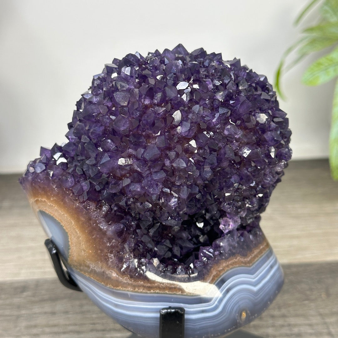 Natural amethyst Cluster on Stand For Home Decor - MWS3302