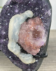 Natural Amethyst Crystal Cluster with Unique Calcite Formation - MWS2506