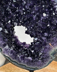 Huge Natural Deep Purple Amethyst Geode on Stand - MWS3077