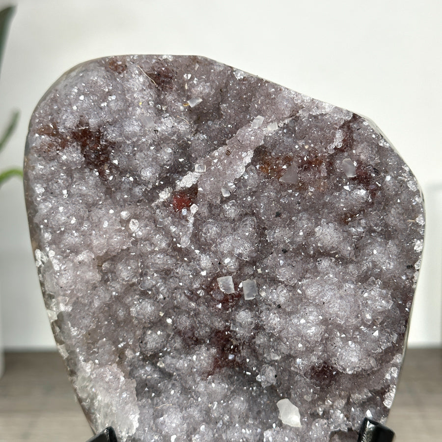 Pink Amethyst Cluster Formation with Metal Stand - MWS2865