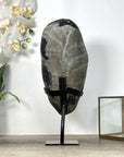Natural Amethyst & Agate Geode full of Stalactite Formations - Metallic Stand Included - MWS2564