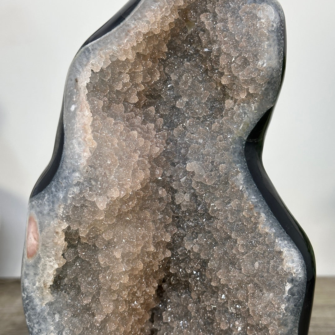 Huge Natural Agate &amp; Sugar Quartz Druzy Statement Piece - CBP1427