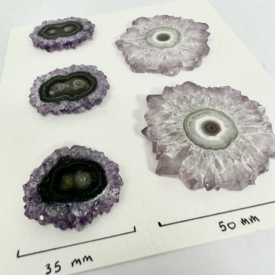 Stunning Amethyst Stalactite Slices for Jewelers - Wholesale Bulk Pack - STS0034