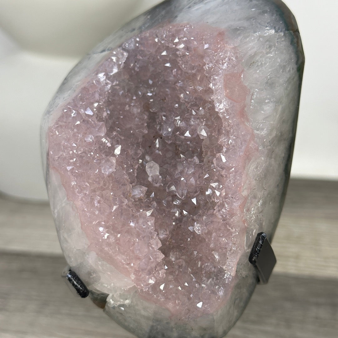 Pink Tone Amethyst Geode from Uruguay - MWS3374