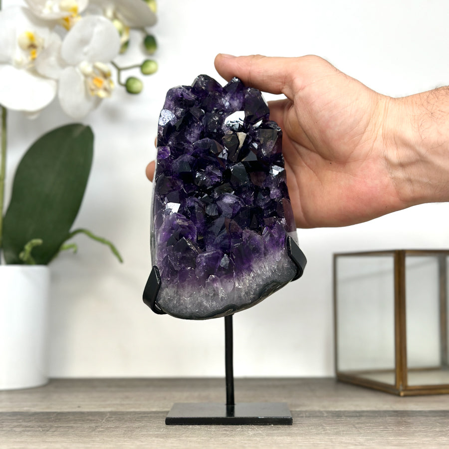 Premium Uruguayan Amethyst Crystal - Stand Included - MWS2945