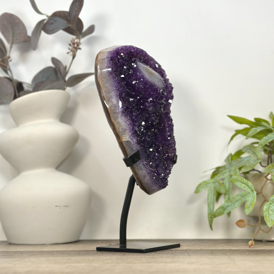 Natural Uruguayan Amethyst Crystal with Stalactite Eye Formation - MWS3194