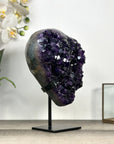 Deep Purple Amethyst Cluster on Metal Stand from Uruguay - MWS2779