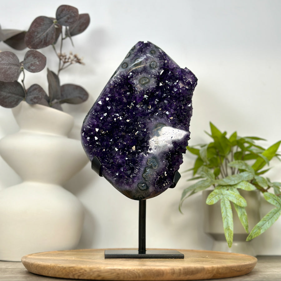 Natural A+ Grade Amethyst Specimen with Stalactite Formations - MWS3075
