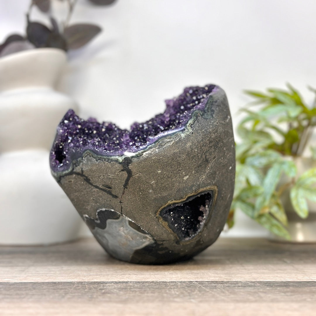 Huge Amethyst with Outstanding Natural Calcite Formation - CBP1413