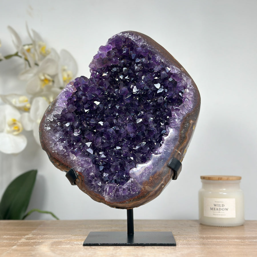 Natural Hand-Polished Amethyst from Uruguay - Home Decor & Meditation Crystal

