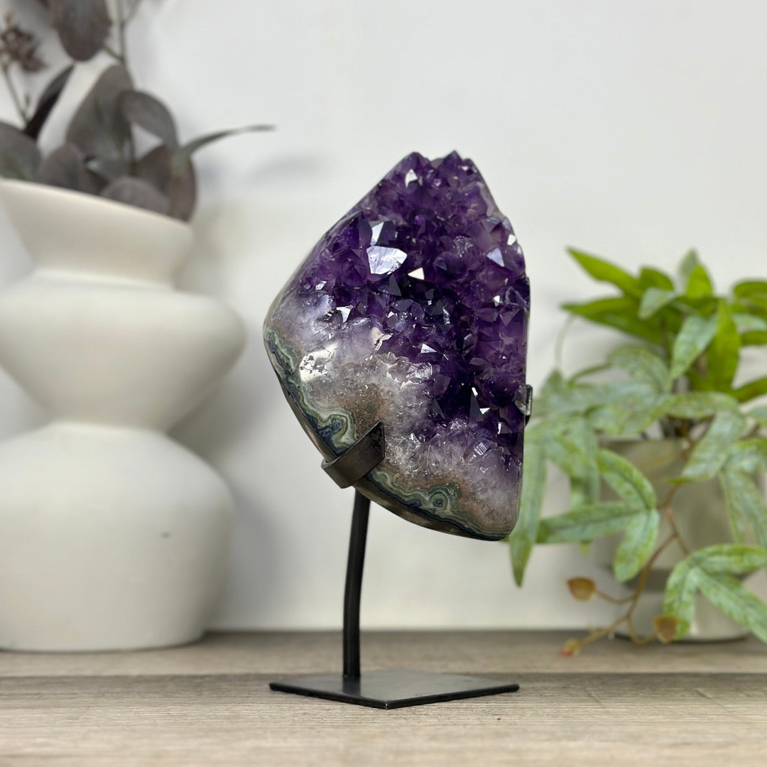Uruguayan Amethyst Cluster with Large &amp; Shinny Crystals - MWS3314