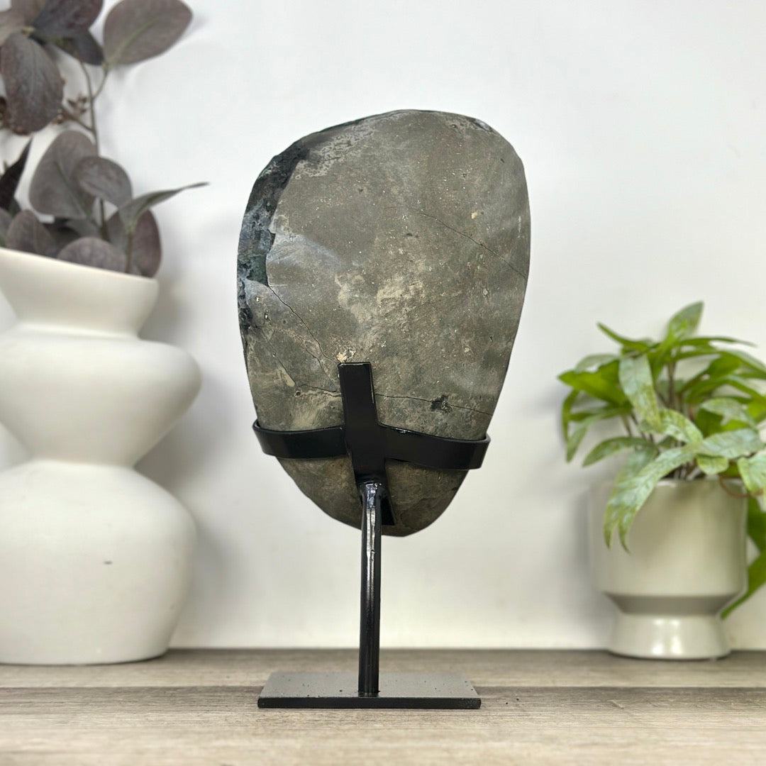 Natural A Grade Amethyst Cluster with Stand - MWS3394