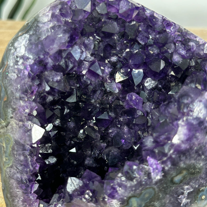 Deep Purple Natural Amethyst Cathedral Geode - CBP1087