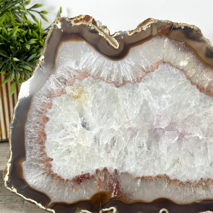 Uruguayan Quartz Stone Polished Slice - SLC0014