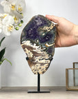 Unique Amethyst & Agate Polished Slice - MWS2323