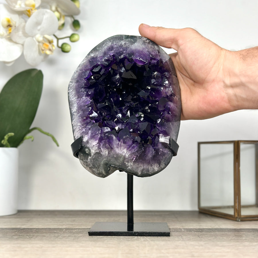 Top Quality Natural Amethyst Geode on Stand - MWS2929