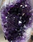 Natural Deep Purple Amethyst Geode with Metallic Stand Included - MWS2438