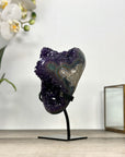 Deep Purple Amethyst Stone cluster on Stand - MWS2859