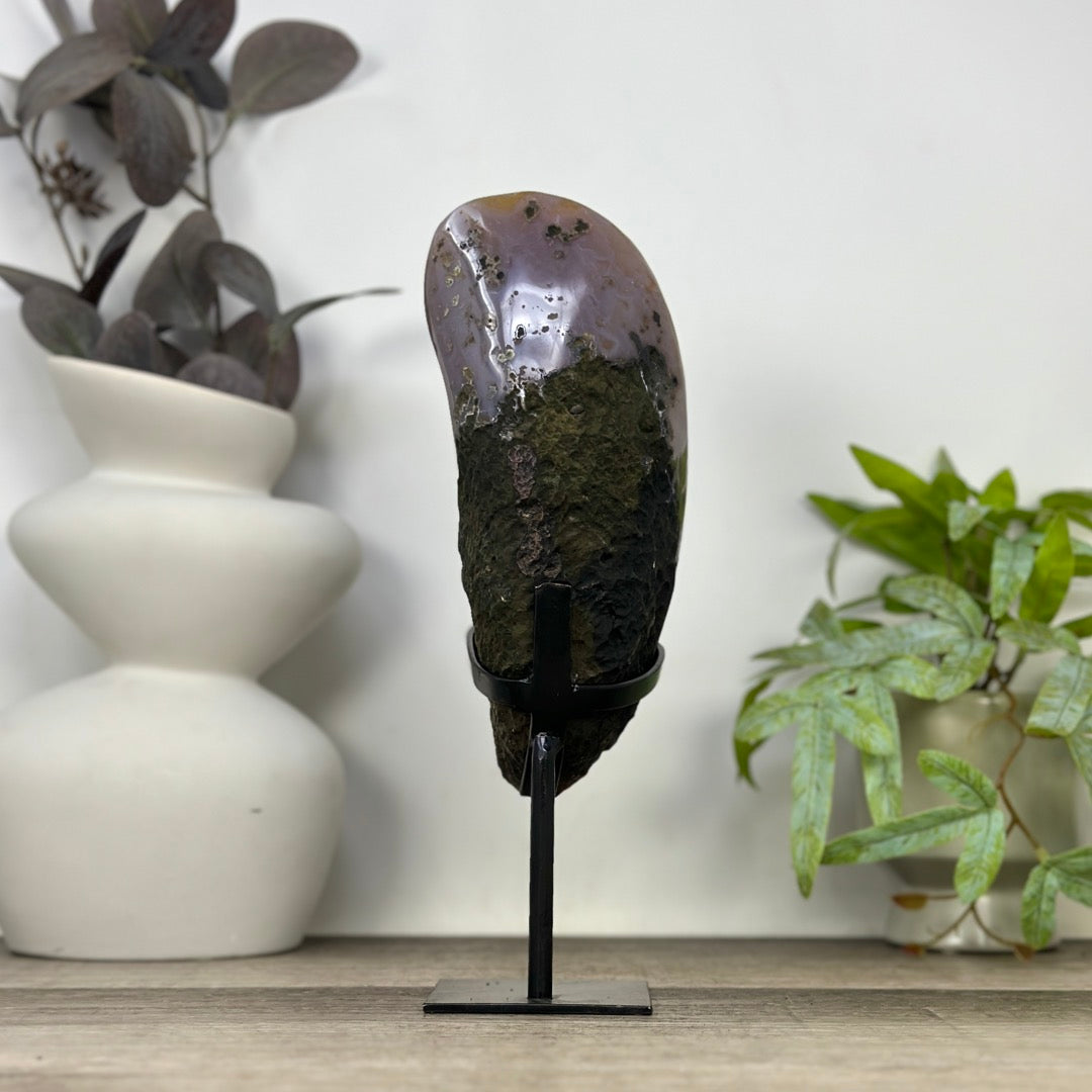 Natural Amethyst Geode with Metal Stand - MWS3321
