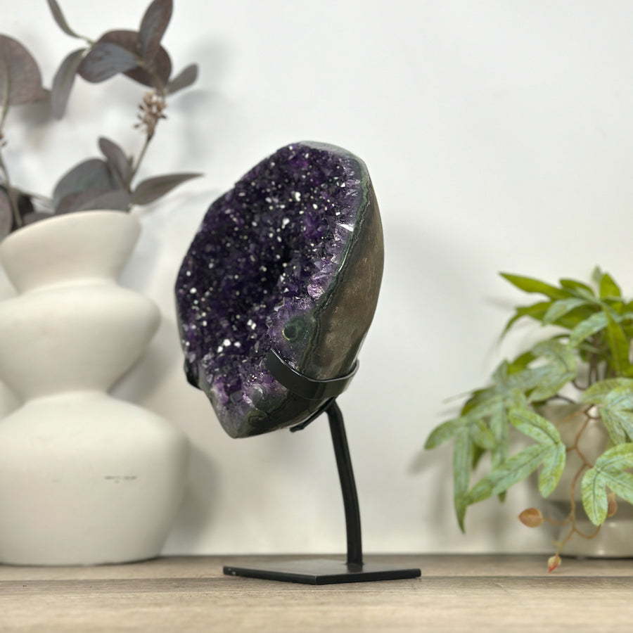 Natural Uruguayan Amethyst Geode wth Stand - MWS3193