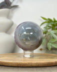 Amethyst & Banded Agate Sphere Geode with Crystal Formation - SPH0184