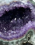 Amethyst Geode with Green Jasper Shell & Deep Purple Crystal Cavity - STGE0009