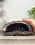 Natural Amethyst Geode with Agate Shell - STGE0112