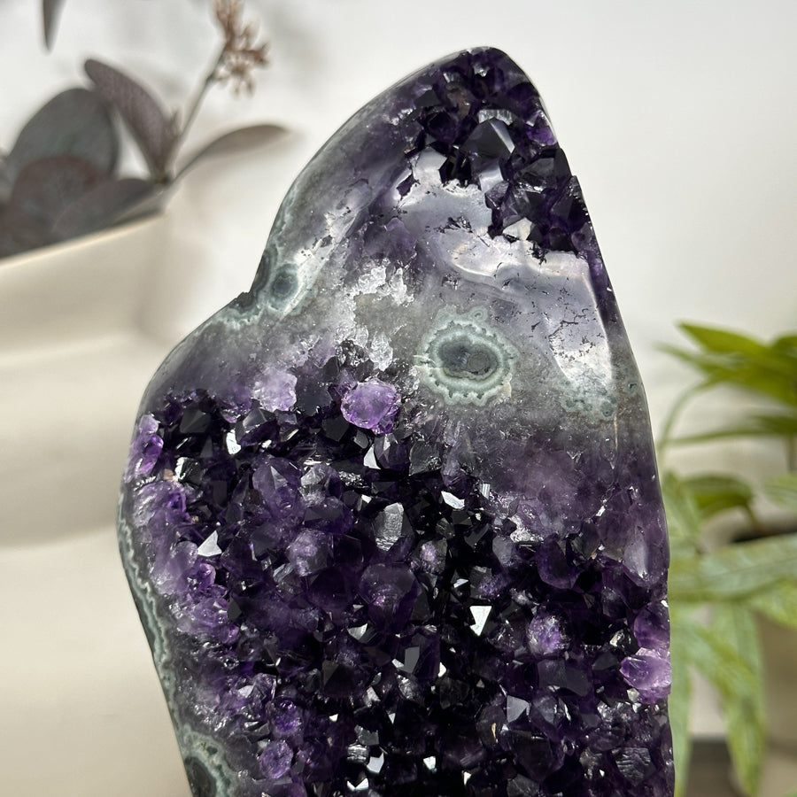 Natural Amethyst Specime from Uruguay - Stand Included - MWS3173