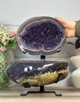 Huge Natural Amethyst Geode with Agate Shell - MWS3403