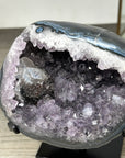 Natural Amethyst & Agate Stone Geode on Stand - MWS2841