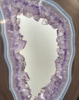 Large Amethyst & Agate Slice on Stand - Crystal Display for Home Decor - MWS2672