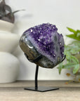 Natural Deep Purple Amethyst Cluster on Metal Stand - MWS3310