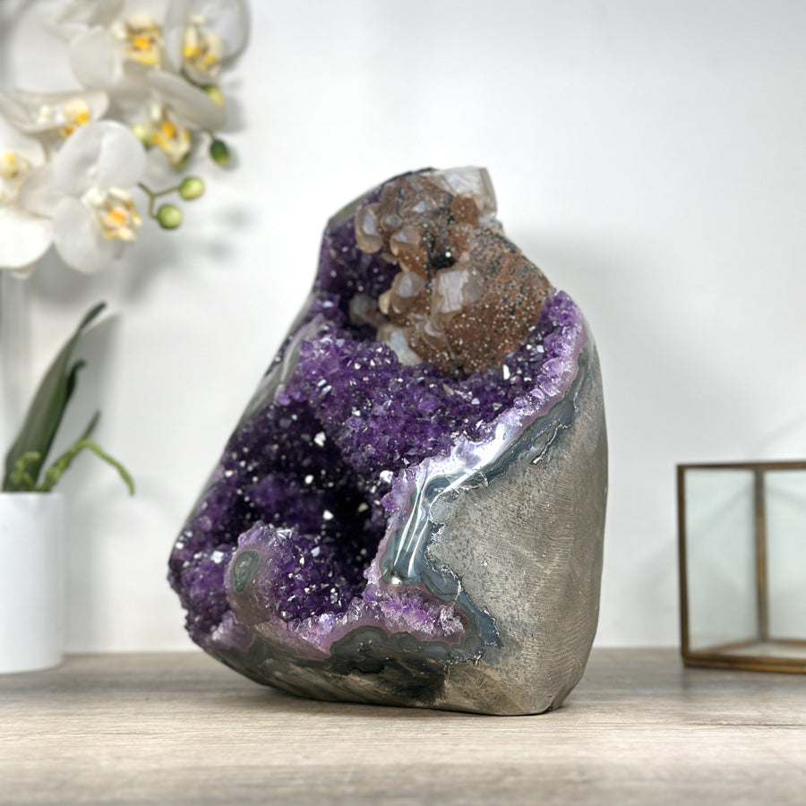 LArge Amethyst Stone with Stalctites &amp; Calcite Formation - CBP1224