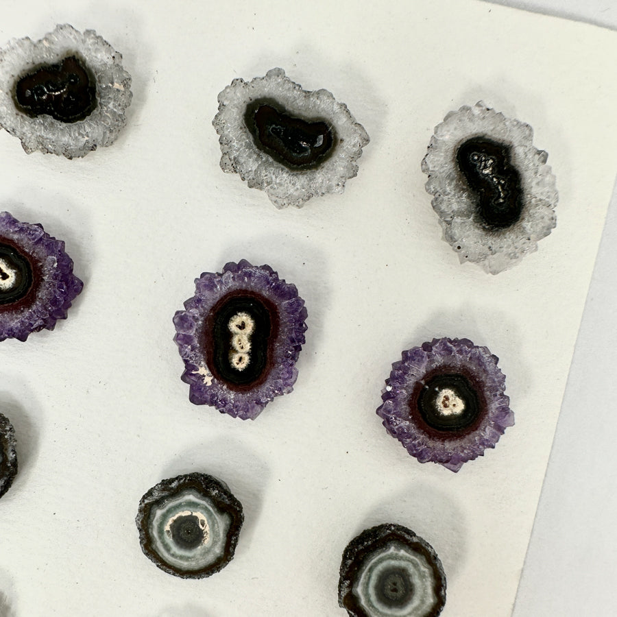Unique Small Stalactite Slices Set - Natural Crystal for Handmade Jewelry - STS0035