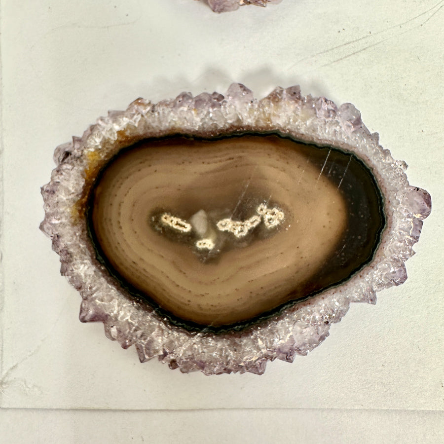 High-Quality Amethyst &amp; Agate Stalactite Slices for Jewelers - Wholesale Bulk Pack - STS0076