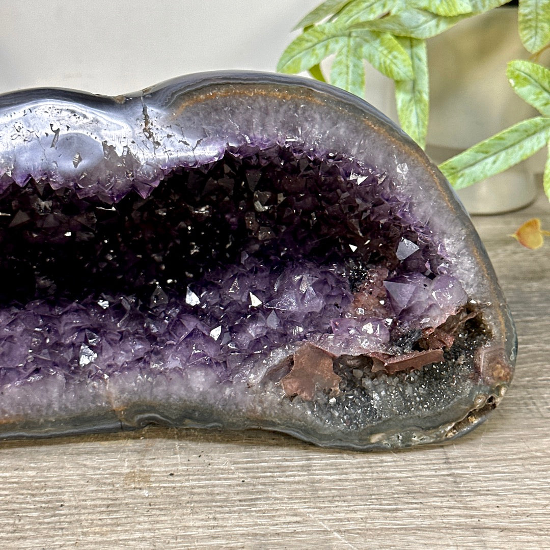 Amethyst Stone Geode with Agate Shell - STGE0100