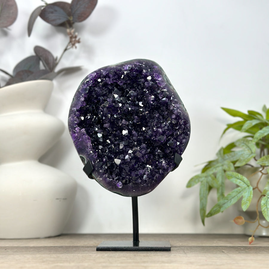 Top Quality Natural Deep Purple Amethyst Geode - MWS3179