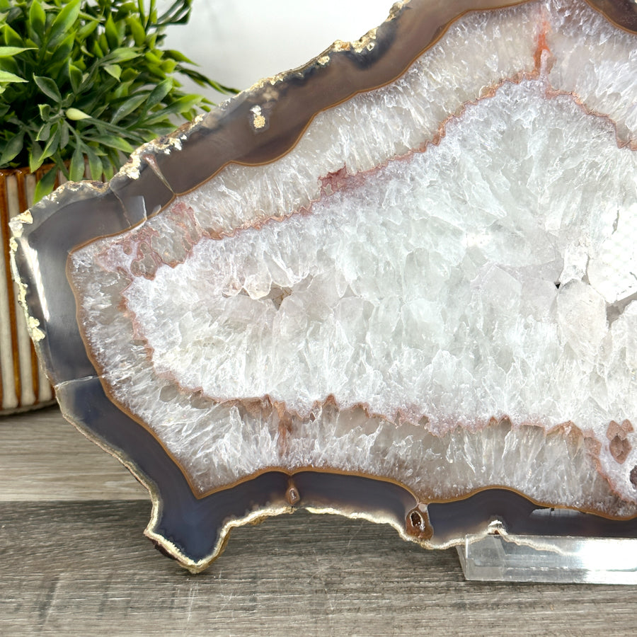 Polished Quartz Stone Slice for Home Decor - SLC0013