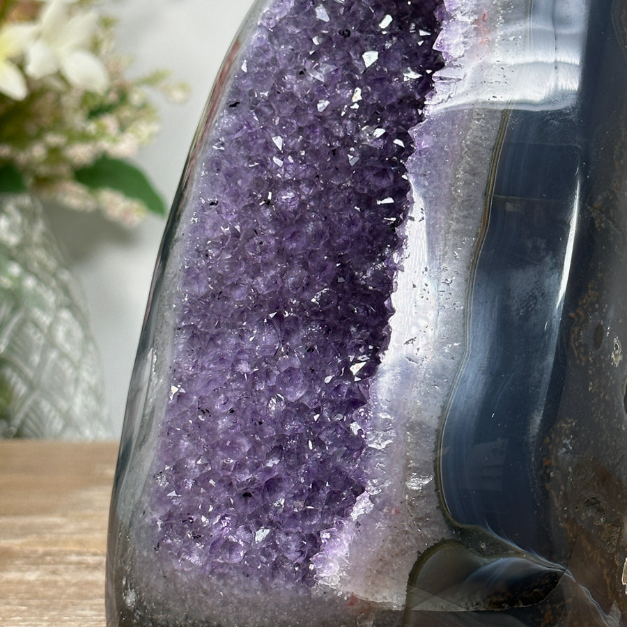 Unique Large Amethyst &amp; Agate Cathedral Geode - CBP1079