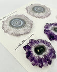 High-Quality Amethyst & Blue Agate Stalactite Slices for Jewelers - Wholesale Bulk Pack - STS0008