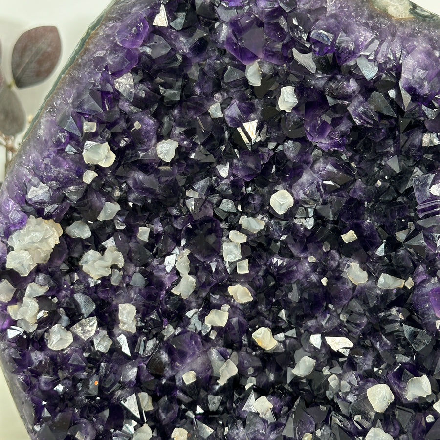 Large Natural Amethyst Specimen with Calcite Inclusions - MWS3092