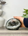 Natural Quartz Geode with Calcite Inclusion - STGE0116