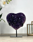 Natural Deep Purple Amethyst Stone Heart Carving - HST0313