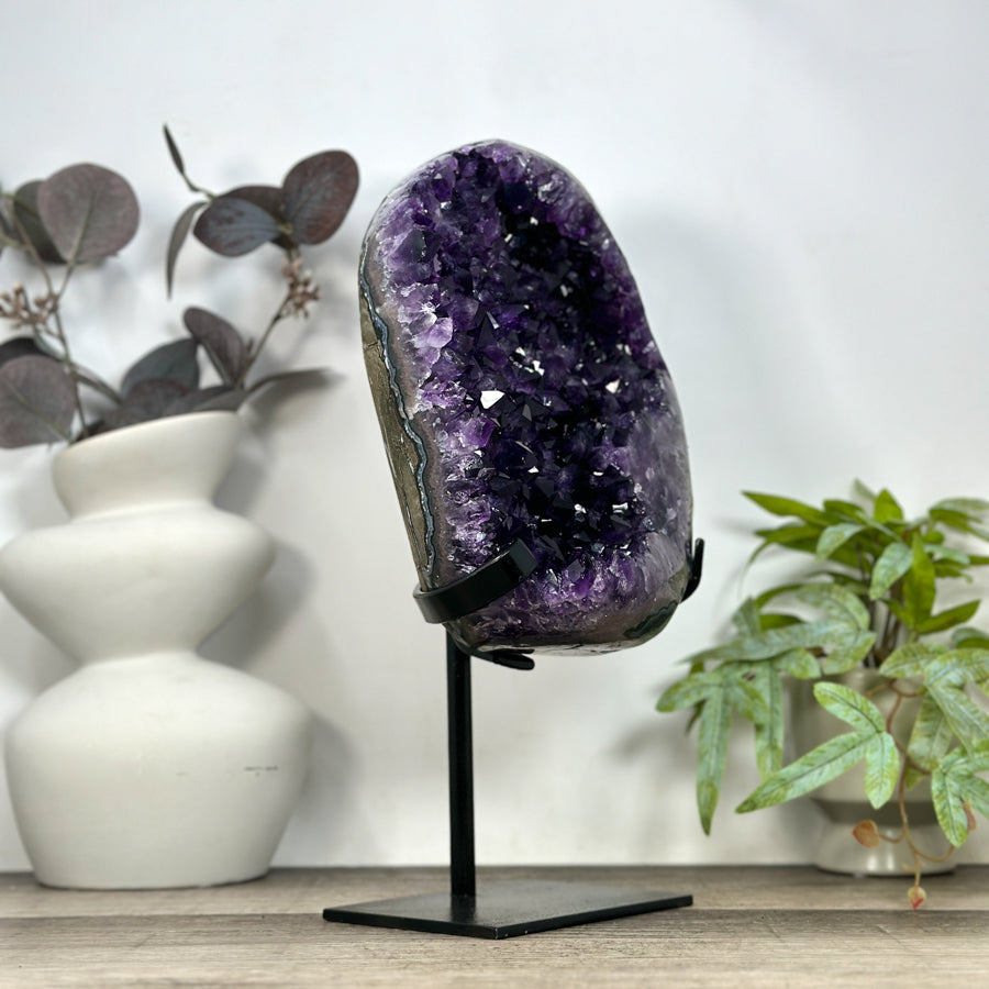 Top Grade Amethyst Specimen on Metal Stand - MWS3224